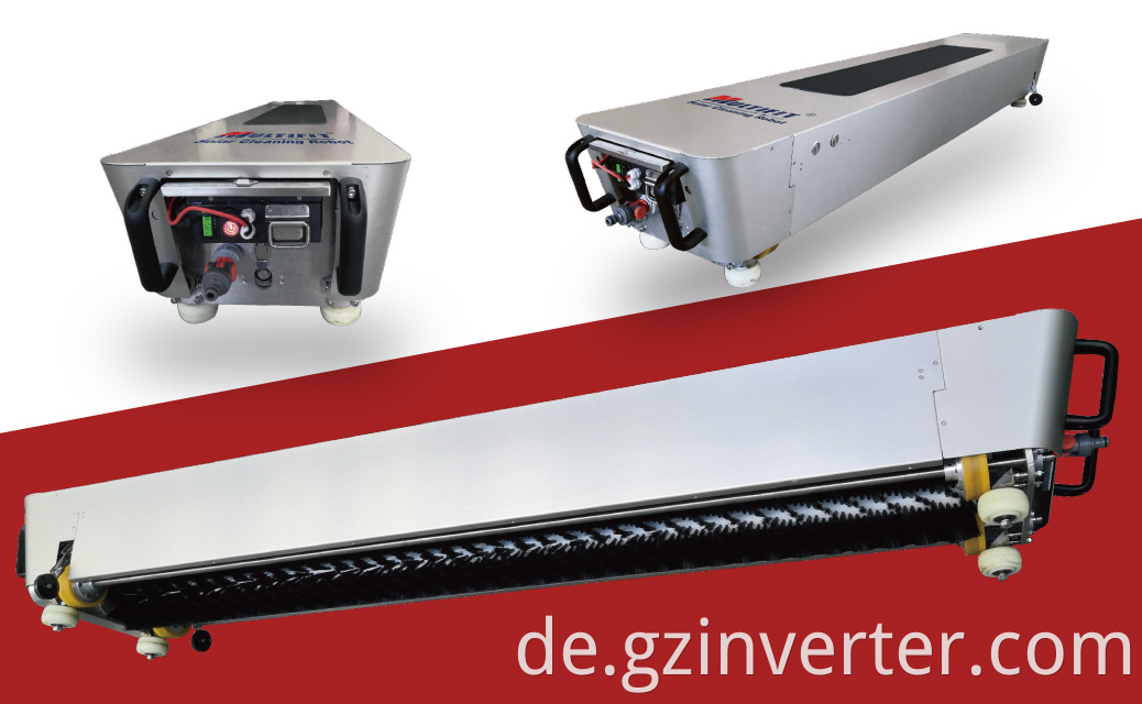 GPRS -Steuerung Automatische Solarpanel Reinigung Bürstengeräte Roboter Vakuum -Panel -Roboter für Länge 1950mm Solarpanel Roboter